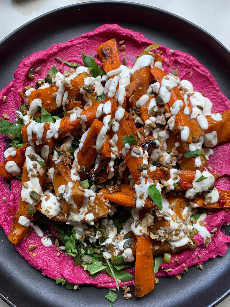 Beet salad pink dish