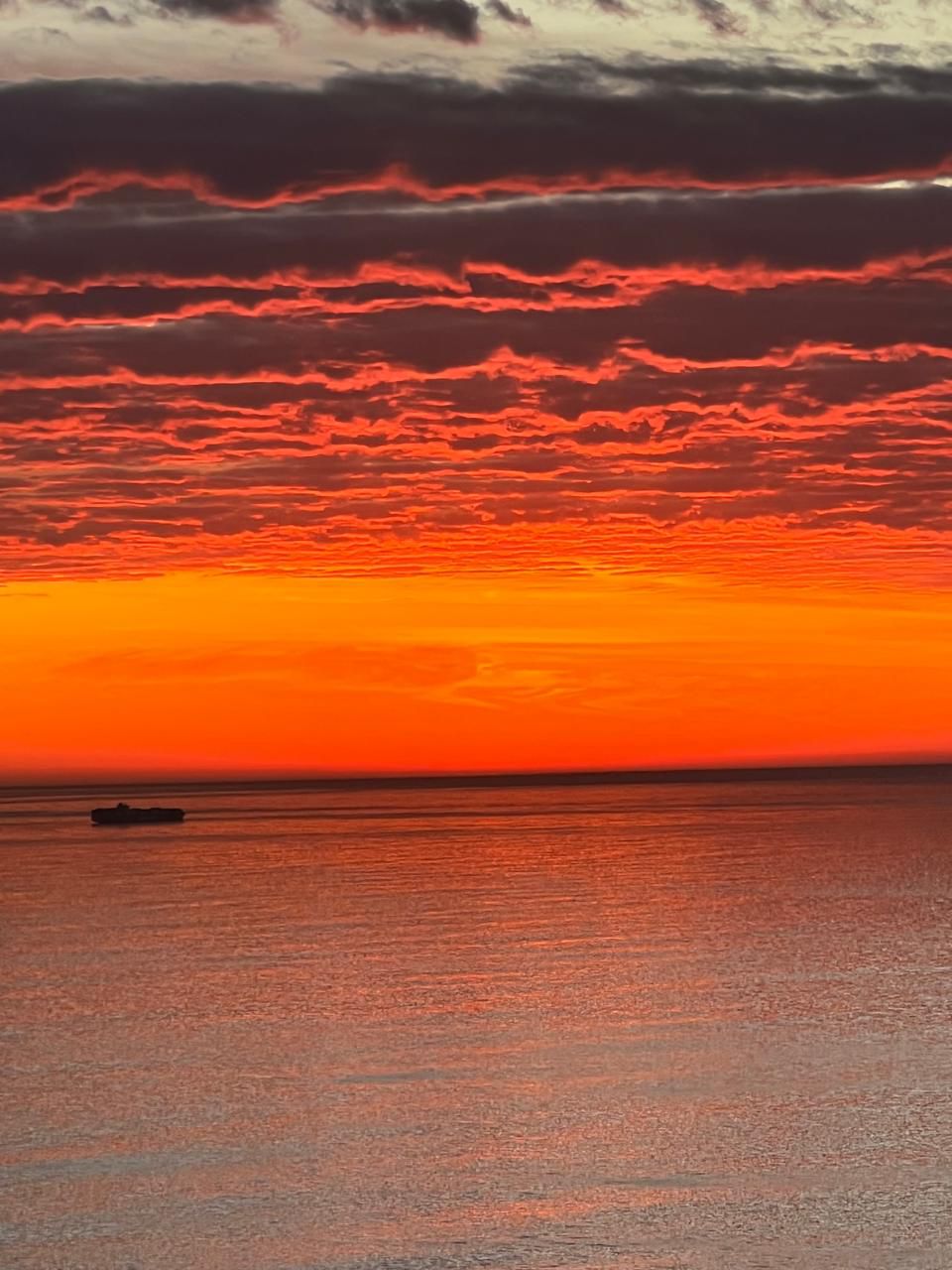 Intense orange sunset